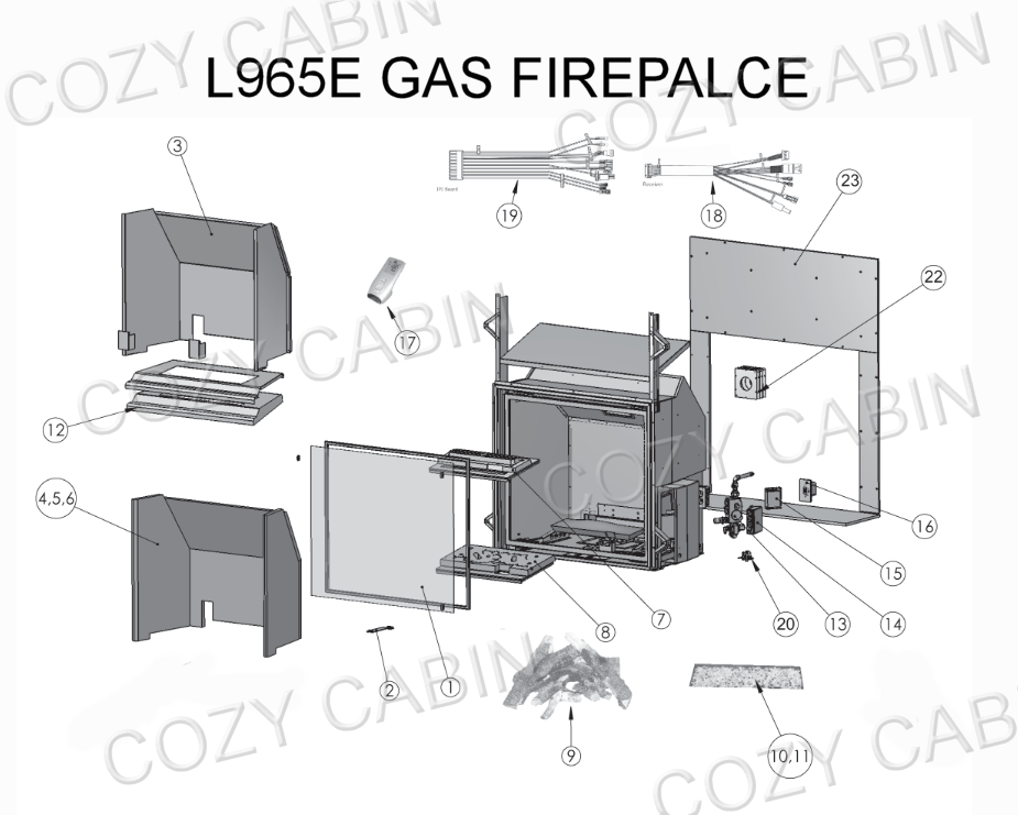 LIBERTY GAS FIREPLACE (L965E) #L965E